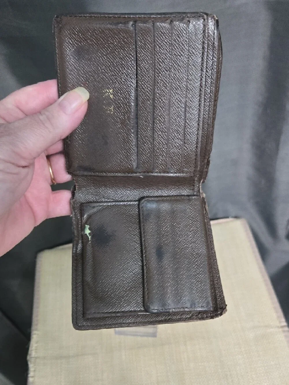 Louis Vuitton Brown Damier Canvas Men's Bifold Wallet